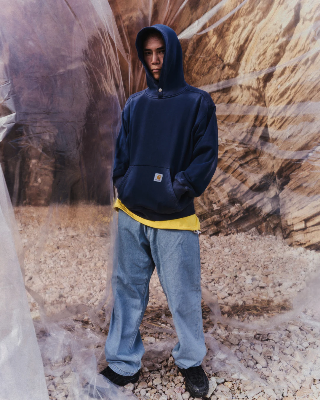 A selected image from the Carhartt WIP Hong Kong Autumn/Winter 2025 editorial. Image 7.